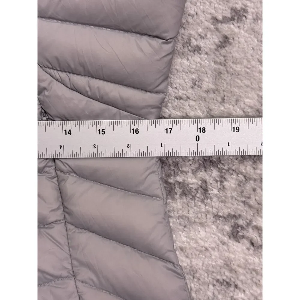 G/FORE Puffer Vest Medium Womens Gray Down Insulated Removable Hood - Picture 5 of 8